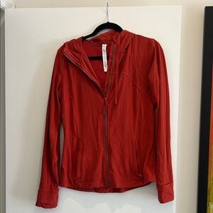 Lululemon Athletica Women's rust color hooded athletic wear Jacket